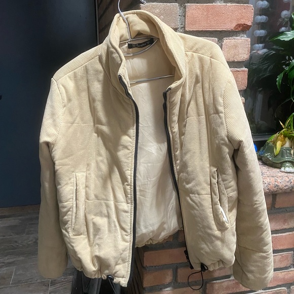 Cropped corduroy puffer jacket - Picture 2 of 6